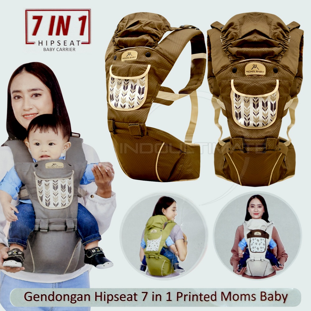 7in1 Hipseat Multifungsi MOMS BABY Gendongan Depan Duduk Anti Capek BY-193-GB Gendongan Bayi Balita