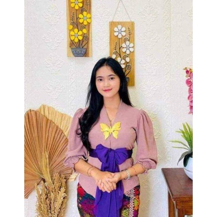 Kebaya Jadi Katun Flowy Full Strait Kringkel