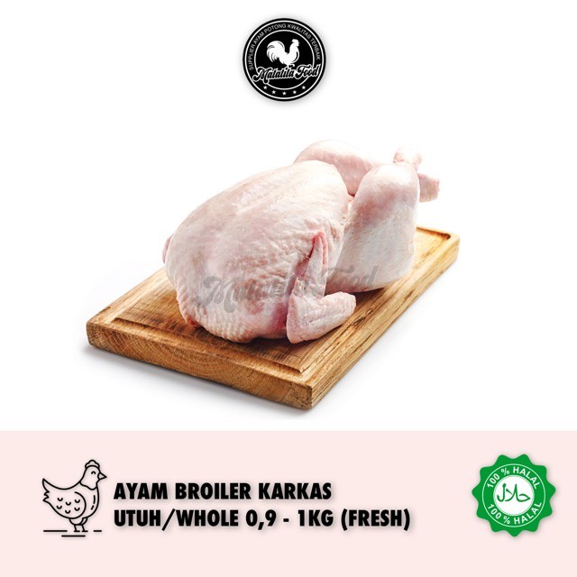 

DAGING AYAM BROILER KARKAS UTUH/WHOLE 0,9 - 1KG (FRESH)