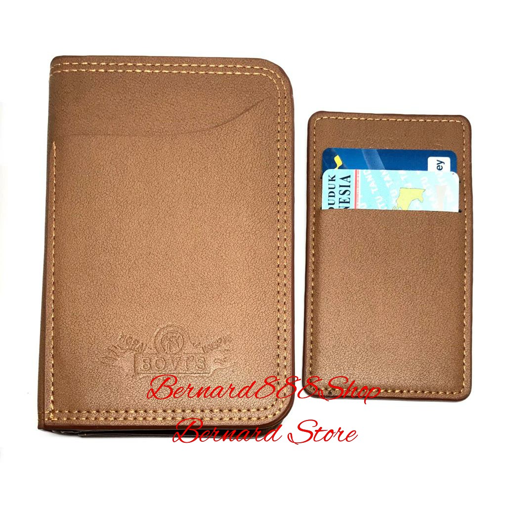 Dompet Pria Dompet Laki2 Dompet Ukuran Tanggung Bahan PU Bludru Dengan 3 Pilihan Warna-6