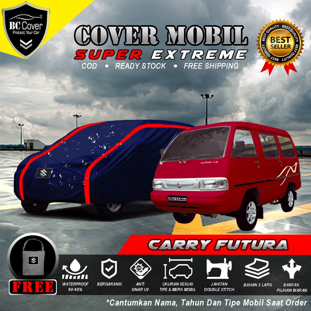 Body Cover Mobil Carry Futura Outdoor Waterproof / Sarung Mobil Suzuki Carry Futura Waterproof / Selimut Tutup Mantol Kerudung Mantel Penutup Mobil Carry Futura Waterproof Outdoor Anti Air