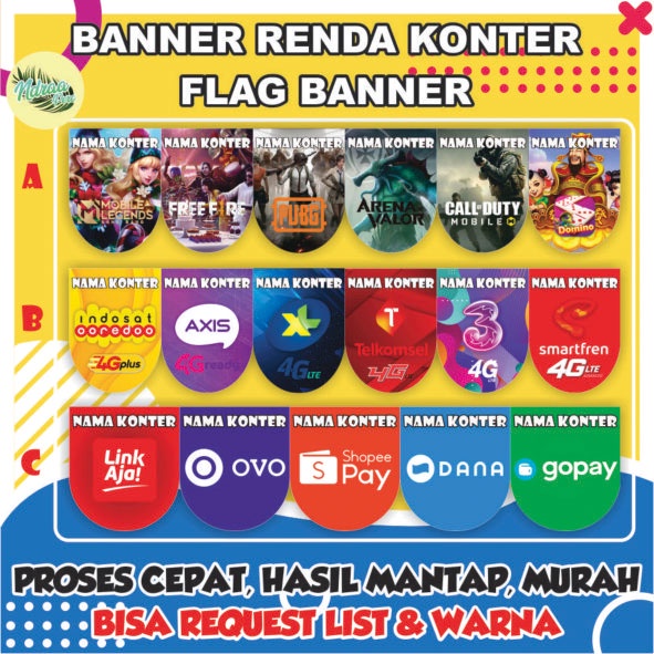 Banner Renda Konter Flag Banner