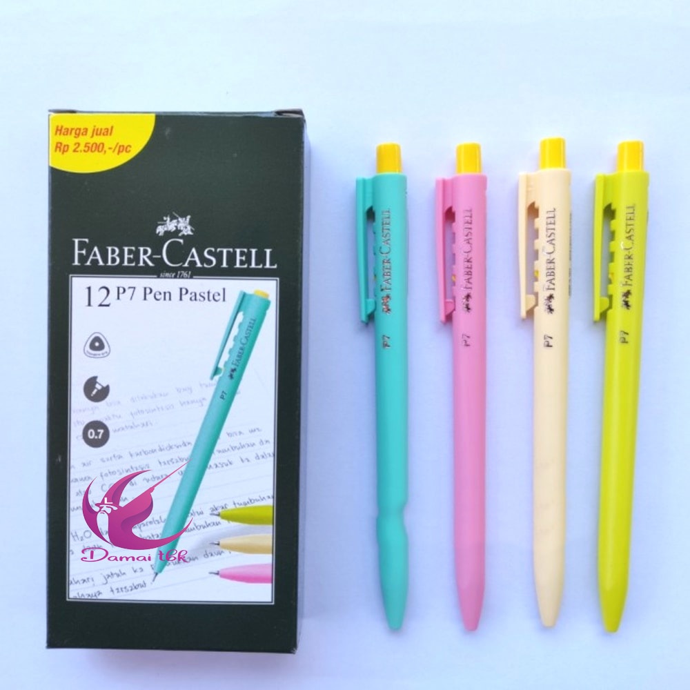 

Faber-Castel P7 Pen Warna Pastel 0.7mm Hitam Pulpen Ball Pen 1Pcs