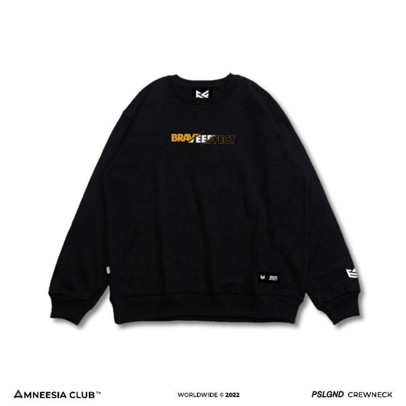 NEW || AMNEESIA ORIGINAL CREWNECK Jaket Sweater Hoodie SWEATSHIRT Hodie Switer Hoddie Sweeter Sweter-BLACK WY | CREW BRVE