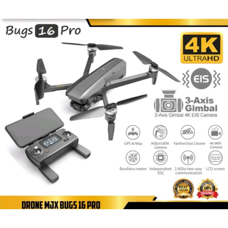 Drone MJX Bugs B16 PRO kamera EIS 4K 3-AXIS GIMBAL GPS BRUSHLESS