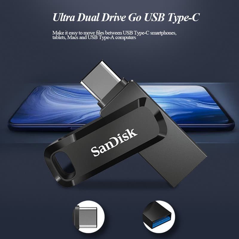 Sandisk Ultra Dual Drive Go 128GB USB 3.1 Type C Up to 150Mbps