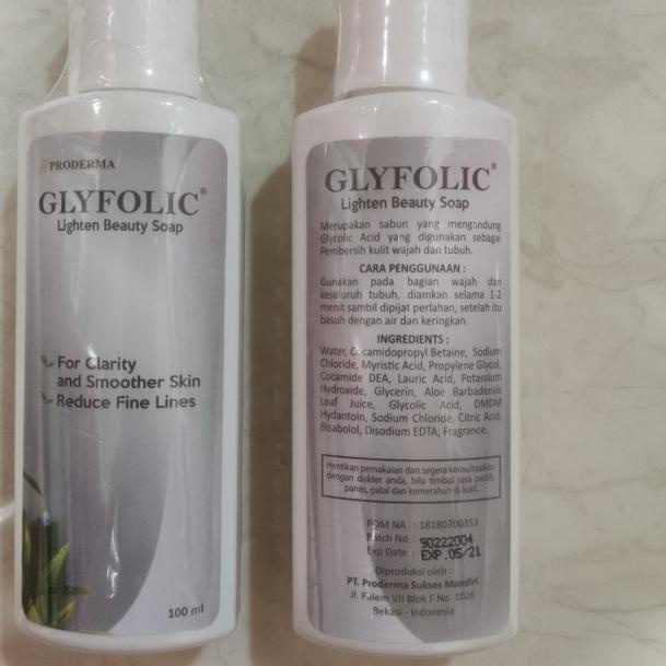 ☻ Glyfolic lighten beauty soap - sabun pencerah &angkat sel kulit mati ✵