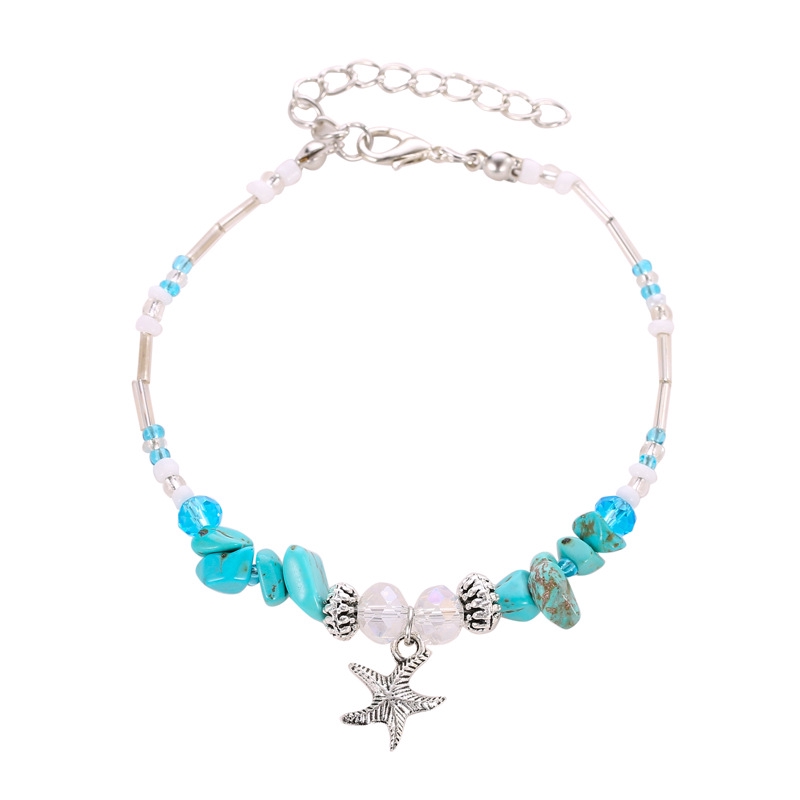 Gelang Kaki Fashion Starfish Conch Beaded Shell Aksesori Pantai Laut