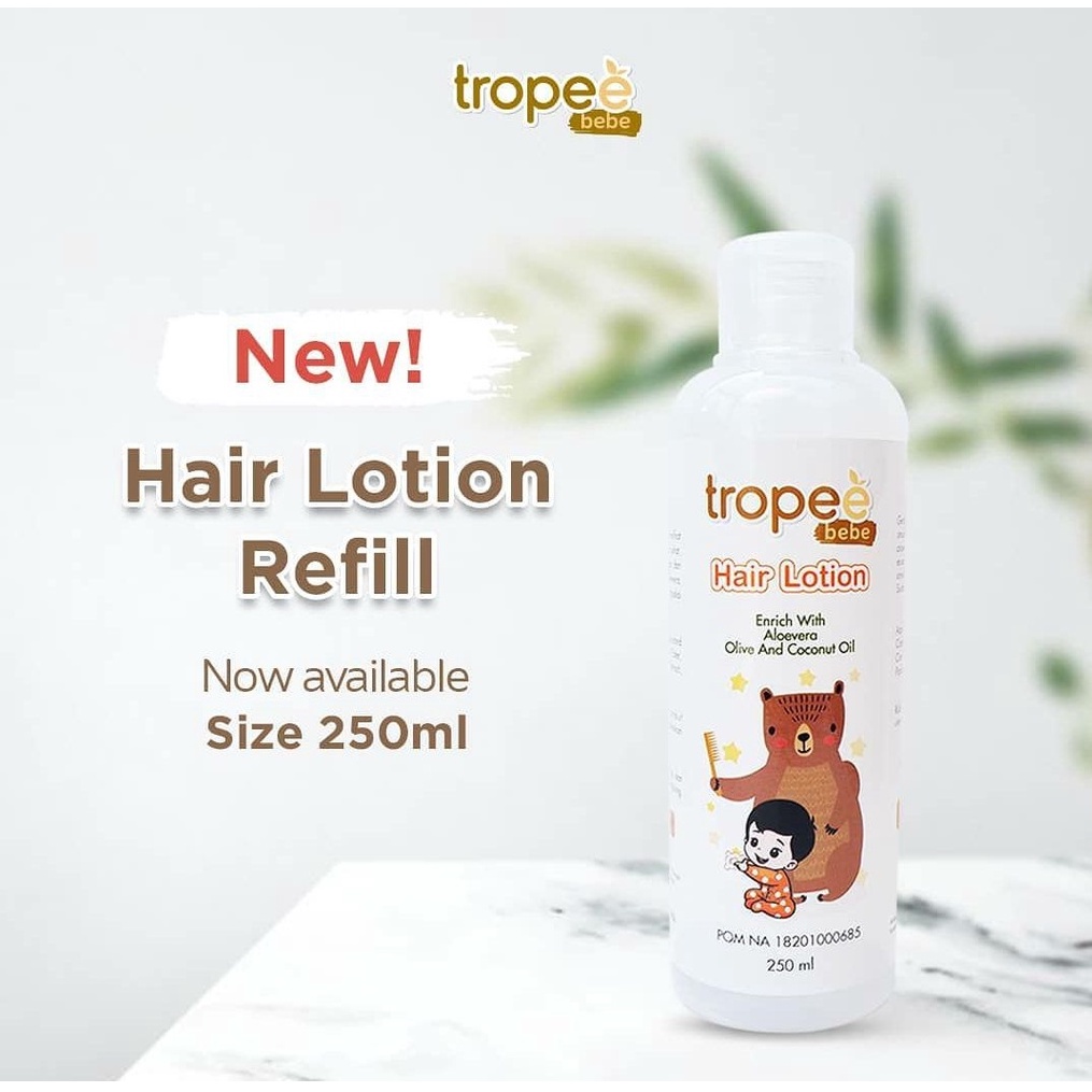 Lotion Rambut Bayi Anak Tropee Bebe Hair Lotion 250ml Refill