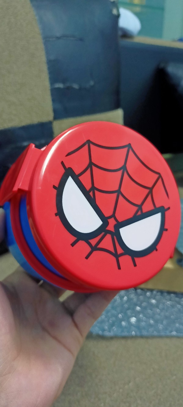 Miniso Spiderman Lunch Box Tempat Makan Bekal Anak 2pcs Blue Red