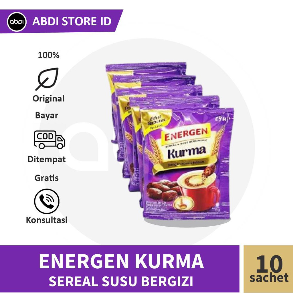 

Energen Kurma 10 Sachet Sereal Susu Bergizi