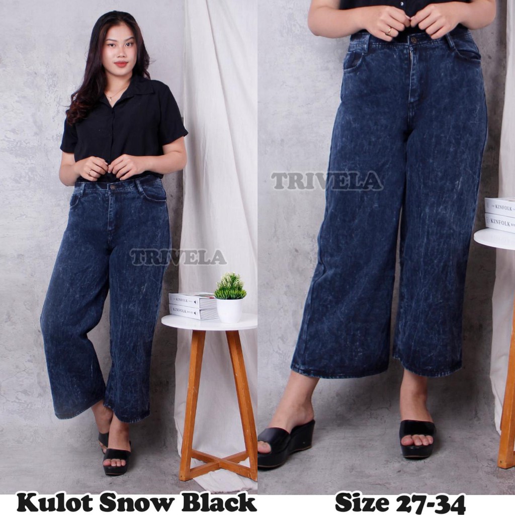 Kulot Jeans Snow Black Jumbo