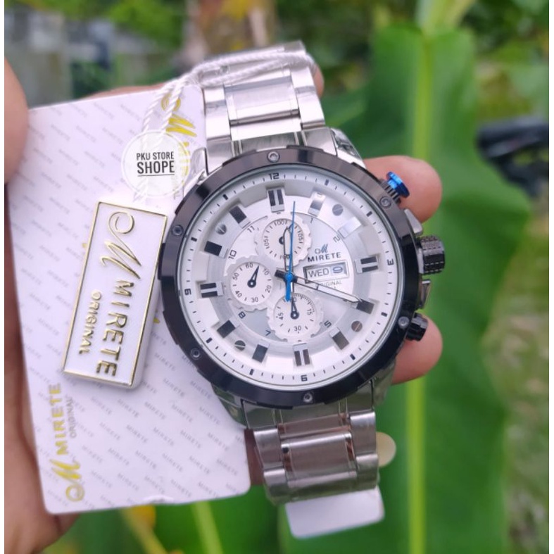 JAM MIRETE SPORT☑️ RANTAI STAINLIS STEL JAM TANGAN PRIA TAHAN AIR RANTAI STAINLIS STEL ANTI KARAT, JAM TANGAN IMPORT MIRETE