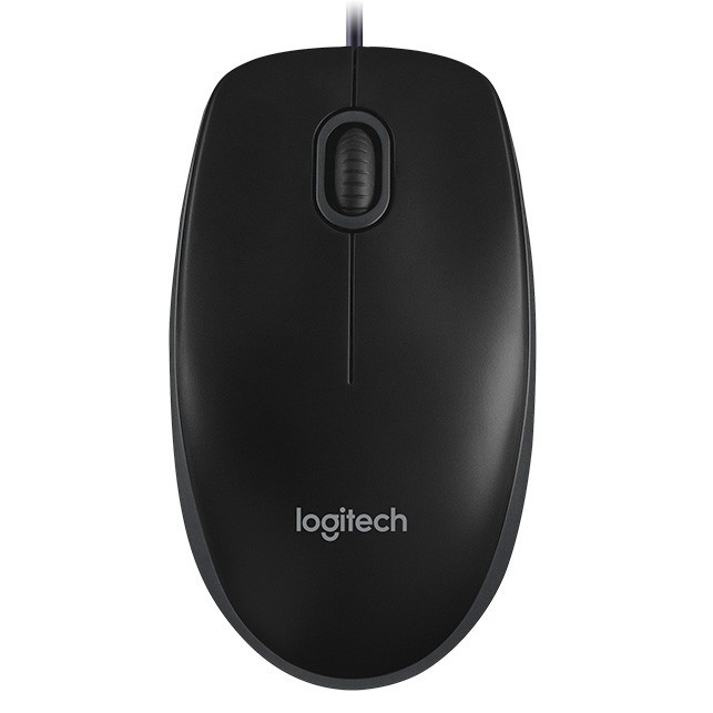 Gs8 Logitech Wired Mouse Kabel Berkualitas B100 Kantor Office Profesional Hitam