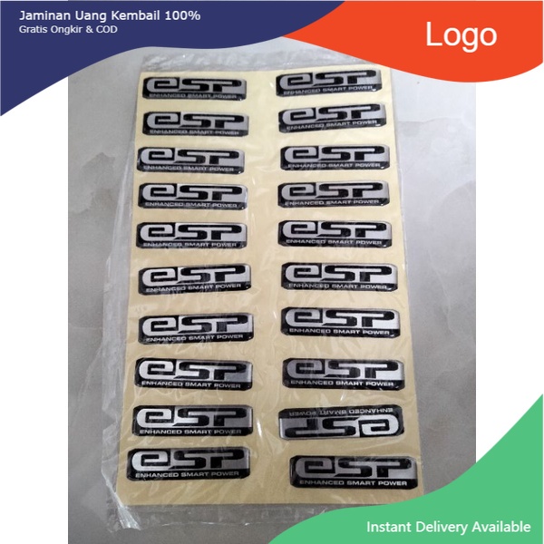 Stiker Emblem esp Tutup box Filter Beat Pop Eco Street Vario 110 Fi , Vario 125 fi original