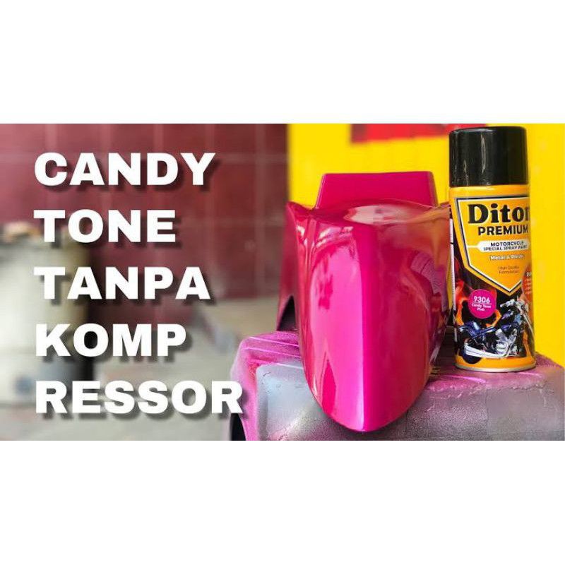 Cat Semprot Pink Candy Tone PINK 9306 Diton Premium Pilok Sepeda Motor Mobil Velg Helm Bukan Samurai
