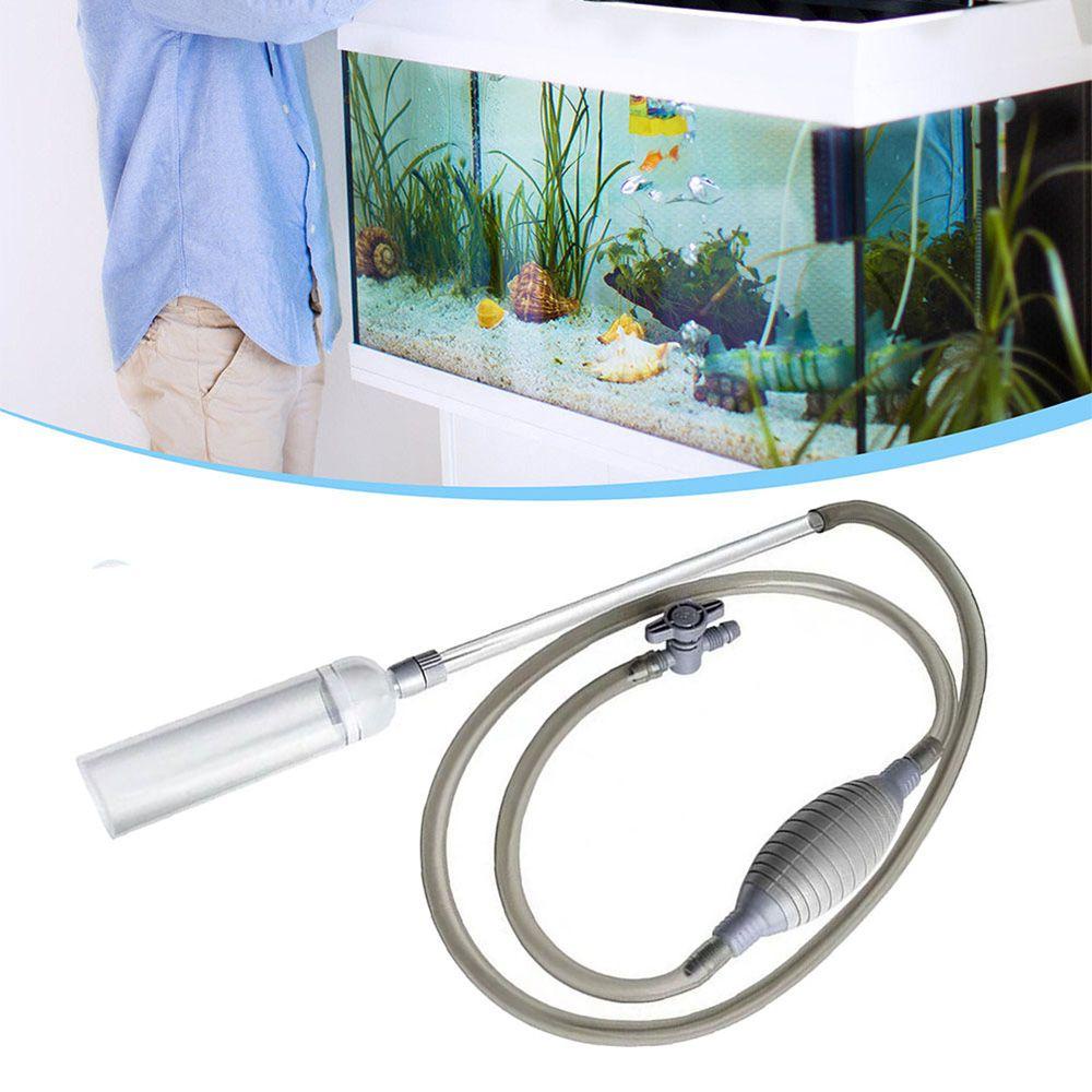 REBUY Rebuy Water Cleanger Alat Pompa Udara Dengan Grid Filter Fish Tank Aquarium Cleaner Pembersih Aksesoris Water Changer Aquarium Siphon