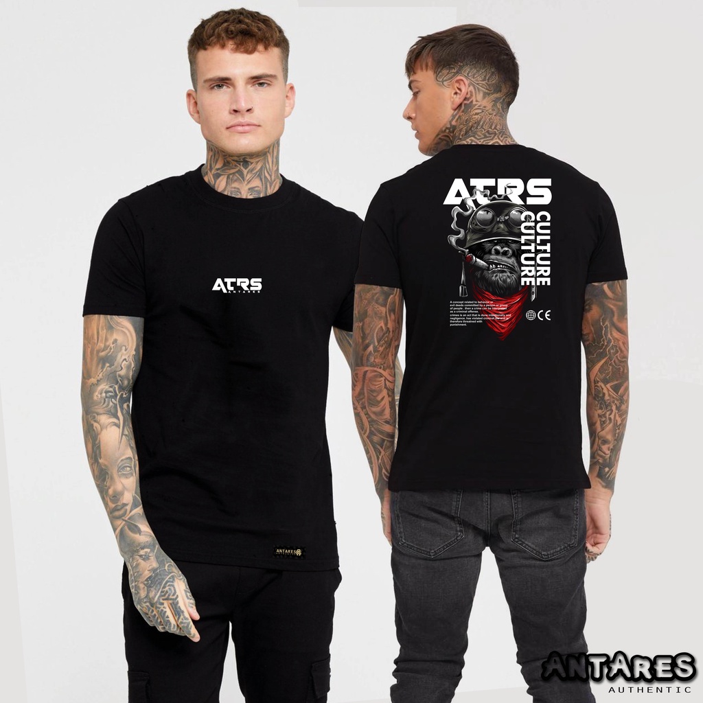 ANTARES KAOS DISTRO PRIA ORIGINAL BAHAN COTTON COMBAT 24S-GORILAZ