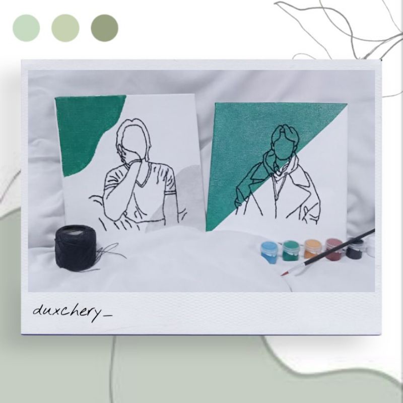 

Canvas Embroidery Custom ( 20cm x 20cm)
