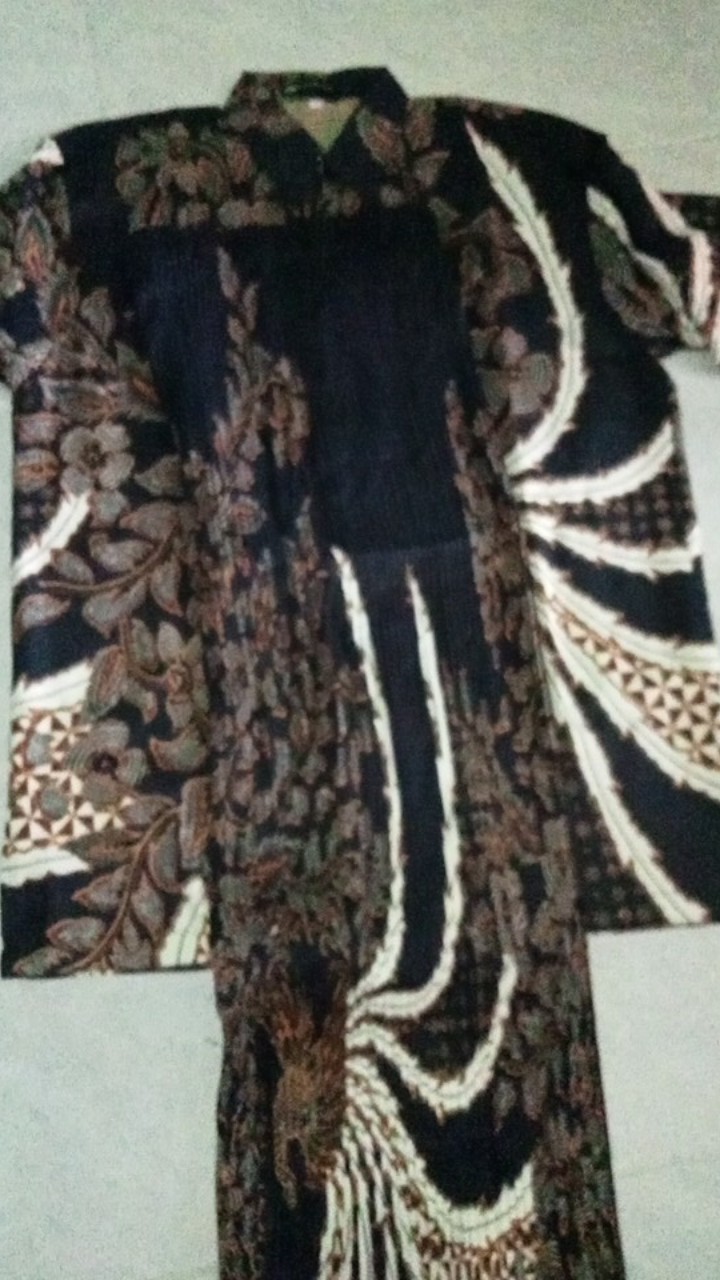 Baju Batik Couple / Batik Set / Batik Lengan Panjang / Rok Plisket Set