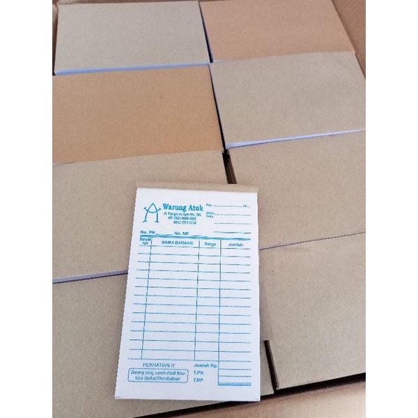 

Nota toko 2 ply custom