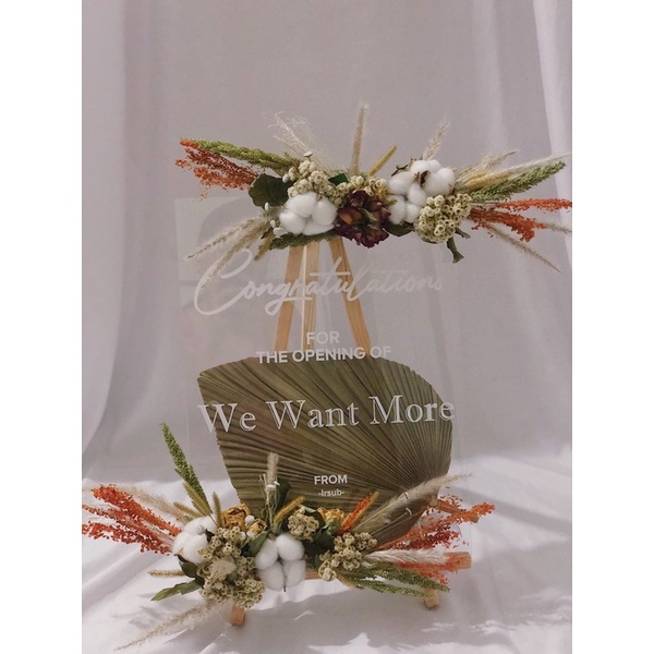 Bunga Papan Akrilik / Papan Bunga Akrilik Custom / Standing Flower Acrylic Model 1