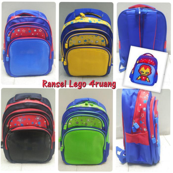 Tas Lego/tas anak ransel sekolah anak perempuan laki SD Lego #Powa - Biru