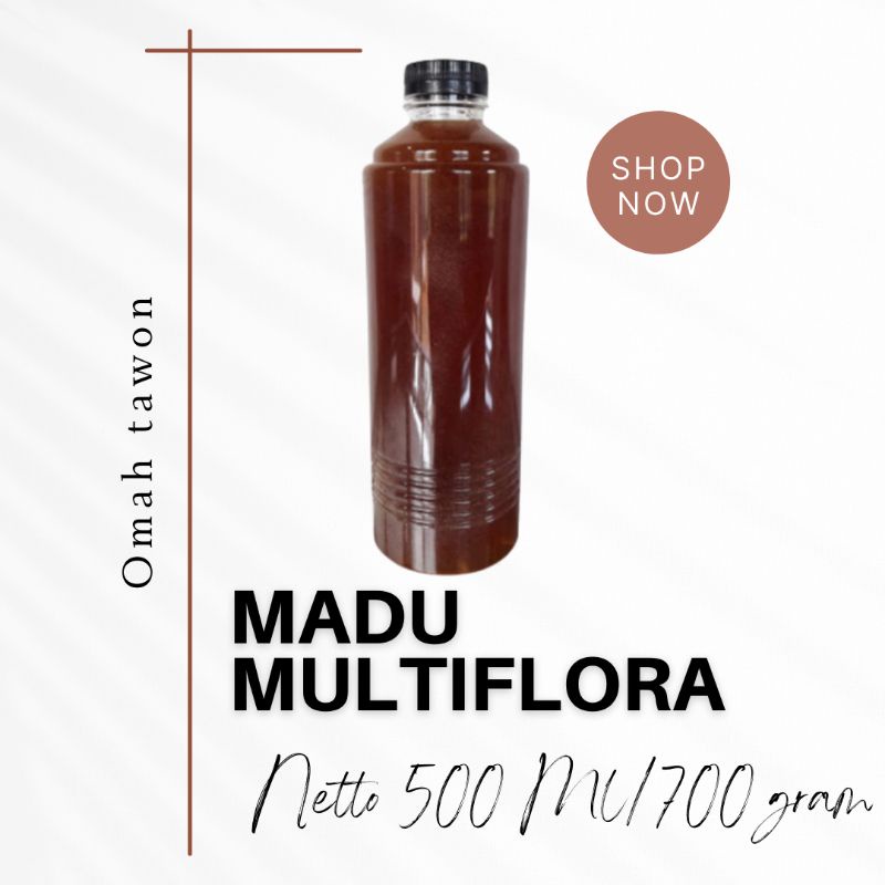 Madu asli Madu murni multiflora 500ml atau 700 gram