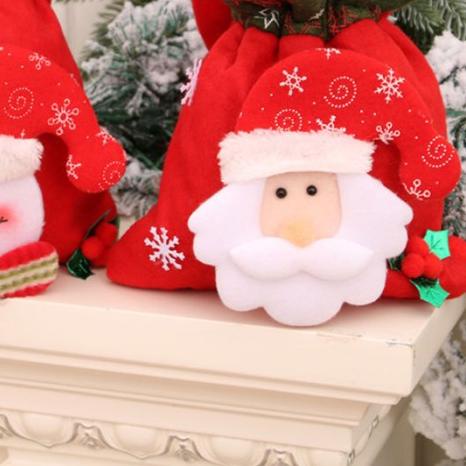 

✿ Tas Natal Christmas Bag Santa Rudolph Snowman Bear Tas Serut Souvenir - Boneka Salju ♫