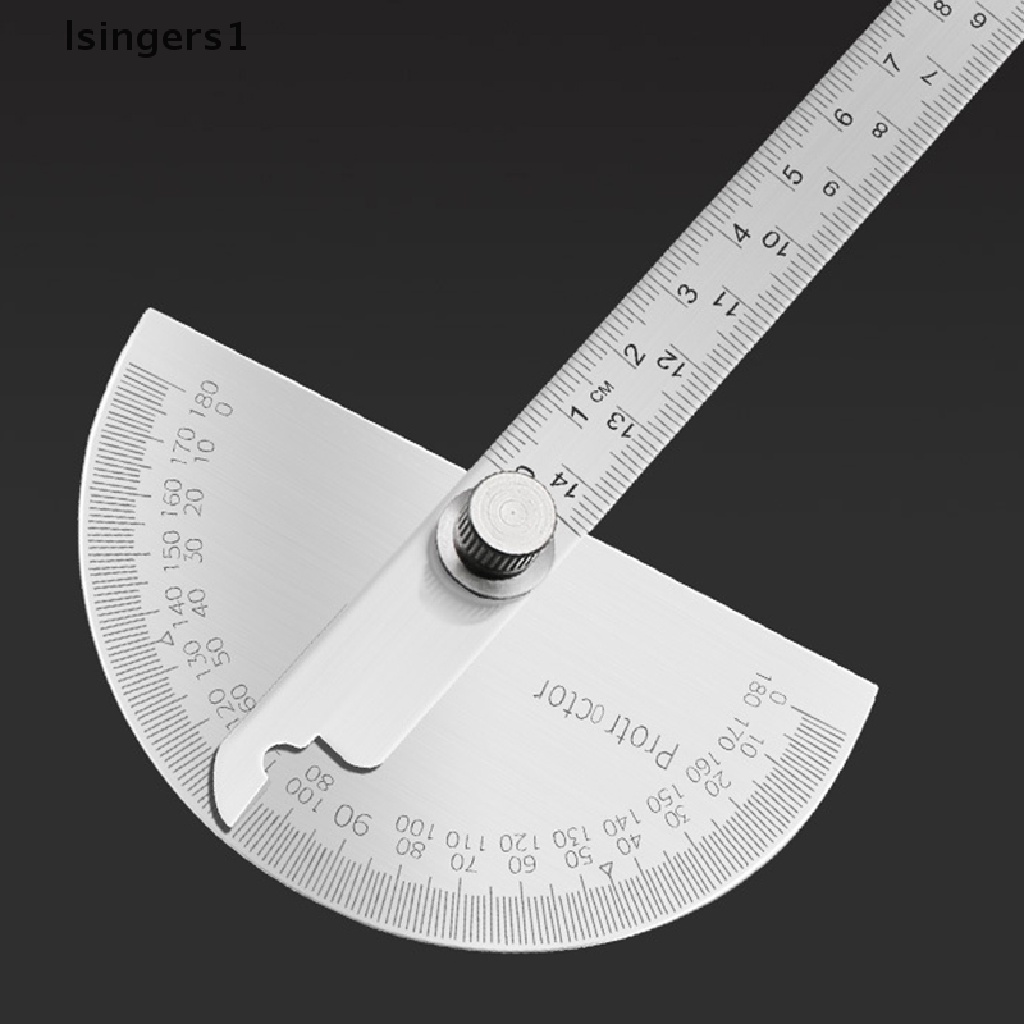 (lsingers1) Penggaris Goniometer 180 Derajat Bahan Metal Untuk Pengerjaan Kayu