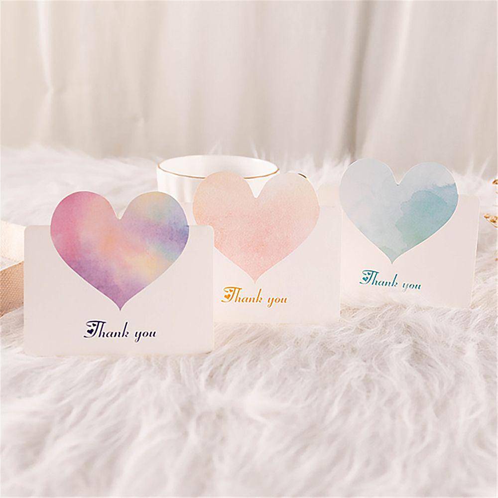 R-flower 5PCS Thank You Card Kartu Ucapan Terima Kasih Kosong Untuk Usaha Kecil Thanks Greeting Card