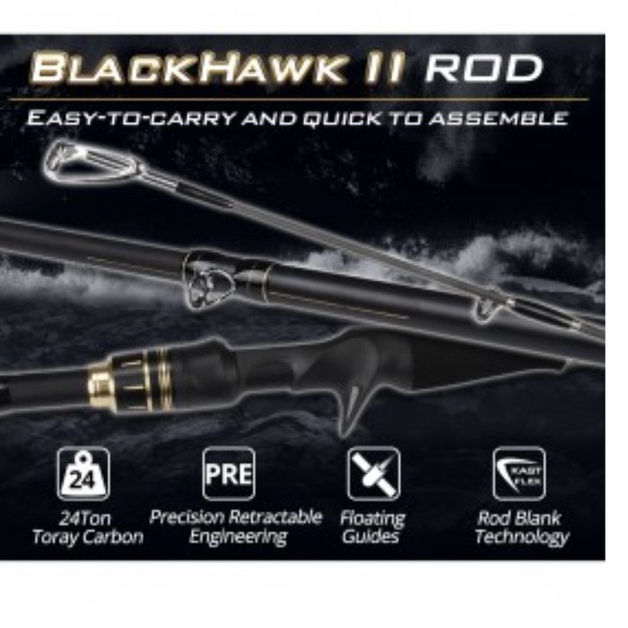 KastKing BlackHawk II Joran Pancing Carbon Fiber Casting Rod 2.03M