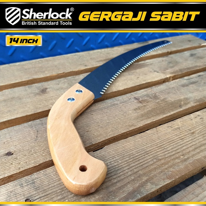 Gergaji Dahan Kopi Lengkung Baja / Sherlock Gergaji Sabit 14 Inch Mn 65