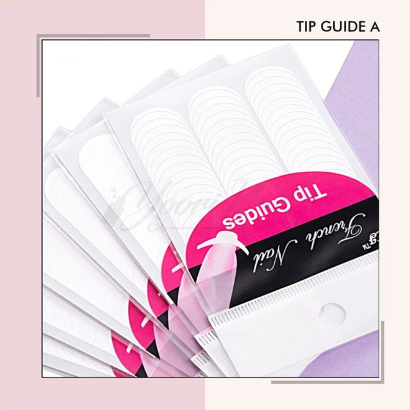 Tip nail guide sticker kuku stiker nail art french menicure pedicure sticker french manicure