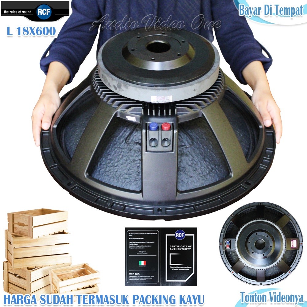 Speaker Komponen RCF 18 Inch L18X600 Spiker Component LF18 X600 Daun Sudah Coating Magnet Besar