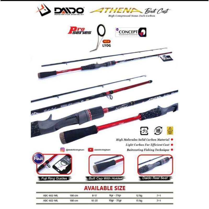 joran BC daido Athena pro series baitcasting