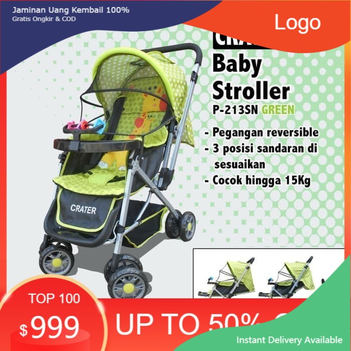 Baby Stroller Crater P-213SN Kereta Dorong Bayi (Khusus Indah Cargo)