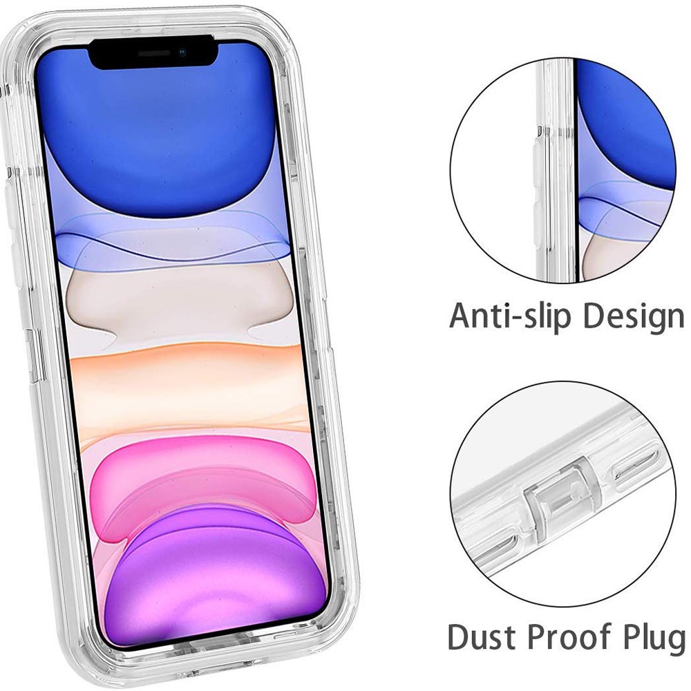 Case Armor Translucent Shockproof Cover iPhone 13 12 11 Pro MAX X XR XS MAX 6 6S 7 8 Plus