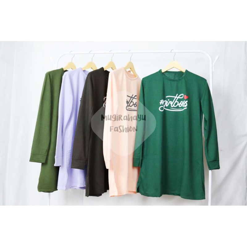 Kaos Tunik Girl Boss - Kaos Tunik Cewek Jumbo