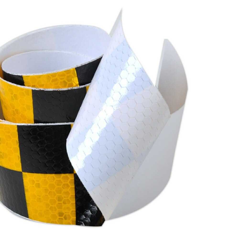 TaffPACK Car Reflective Sticker Warning Strip Tape Two Color 5x300cm-Orange Black