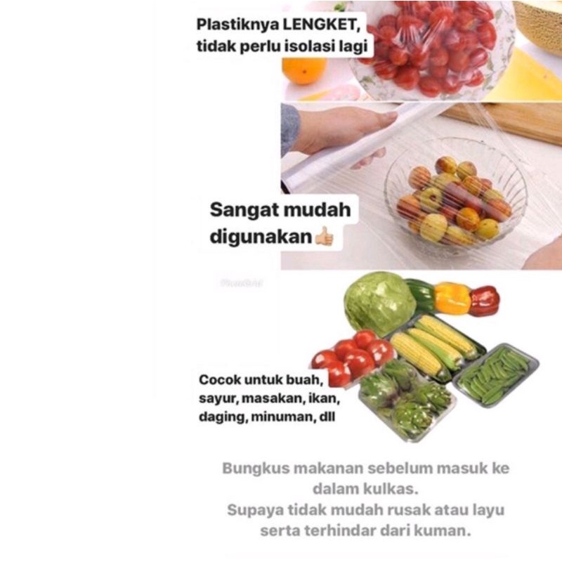 PLASTIK WRAPPING TOTAL 30cm x 30 meter &amp; 38cm x 15 meter / PLASTIK WRAP Segel Buah / BUNGKUSAN PLASTIK Makanan