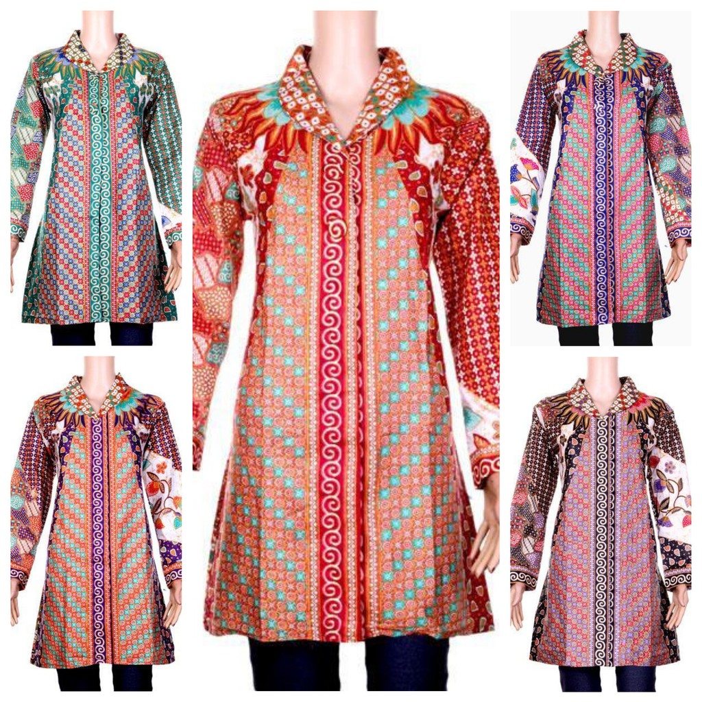 Blouse Batik I Baju Batik Blouse I Tunik Blouse Batik Wanita Sinar