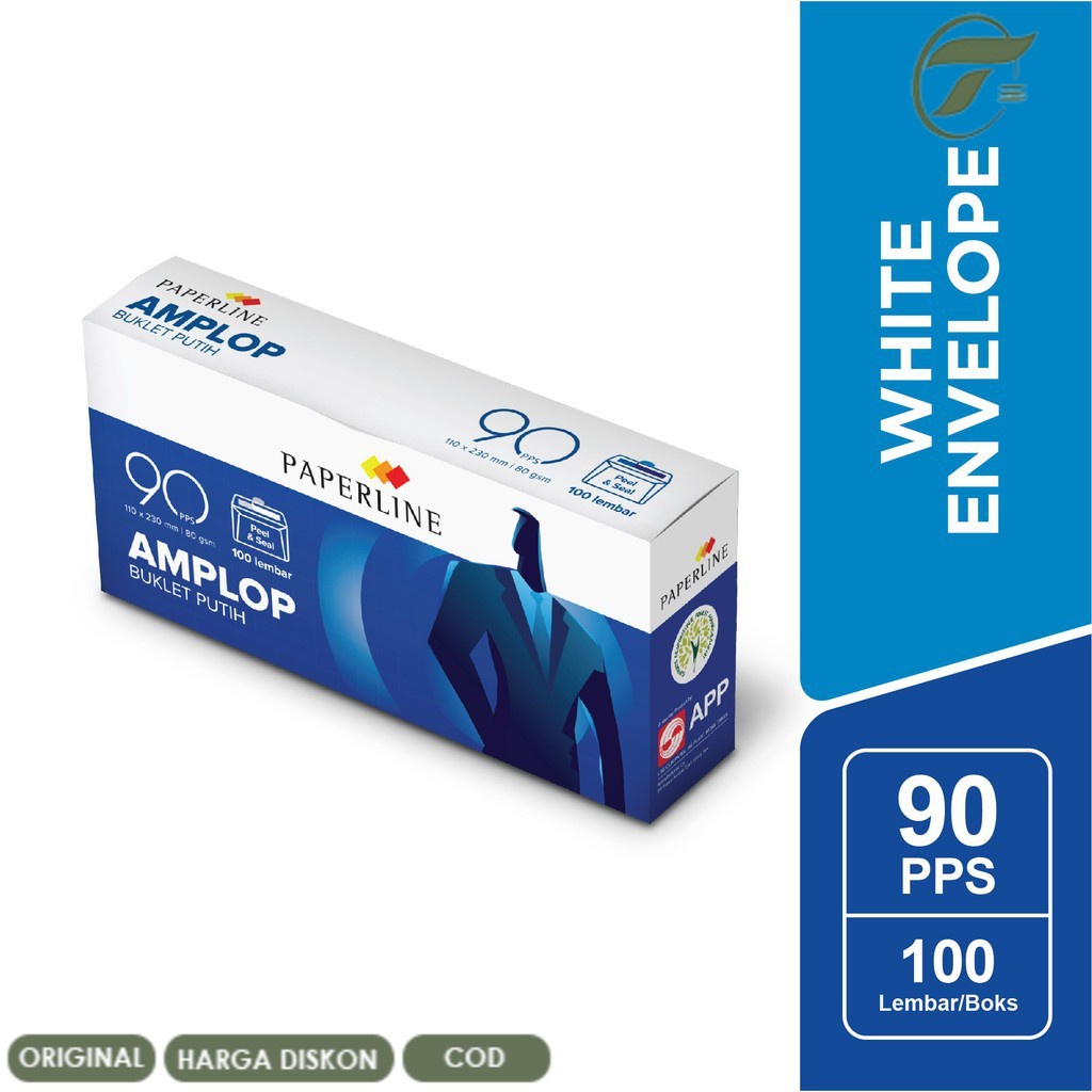 

AMPLOP PPL EV 90 PPS PLAIN 110MMX230MM 80GSM 100PCS/PACK PAPERLINE