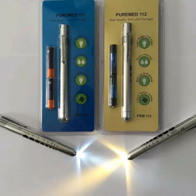 penlight puremed 112 lampu kuning / pen light puremed 111 lampu putih / penlight