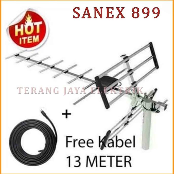 MJ304 ANTENA TV OUTDOOR LUAR DIGITAL ANALOG KABEL 13M SANEX - 899DG DFSD354564