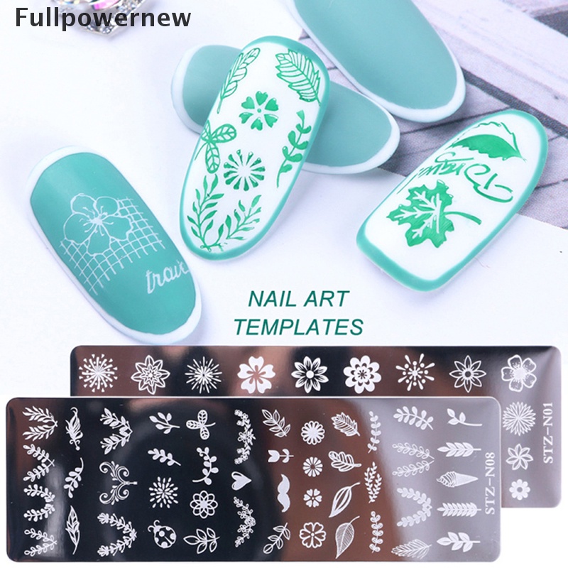 [FULL] Nail Stamping Templates Geometry Flower Stainless Steel Nail Art Decoration