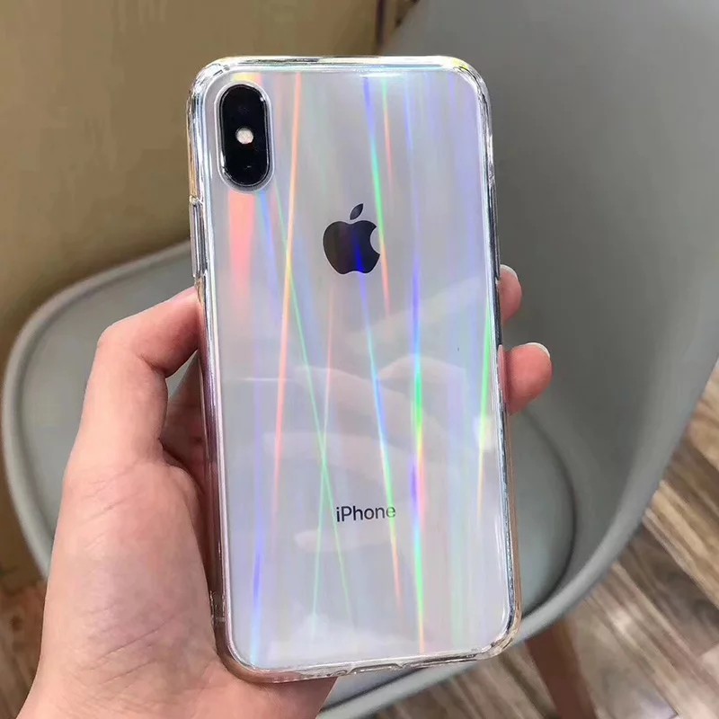 Softcase Rainbow Transparan Iphone Xs Max - XR - X - Iphone 6 - 6 Plus - 7 Plus