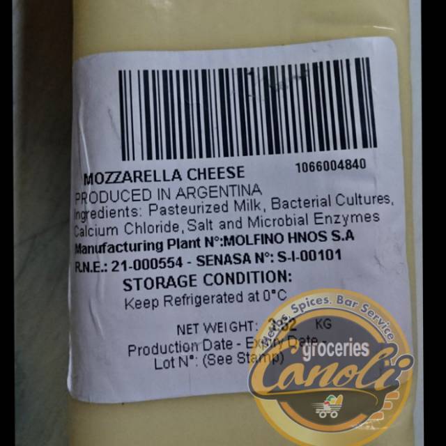 Cheese Mozzarella Argentina Repack 250 gr / Keju Mozzarella Import