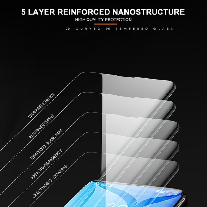 TEMPERED GLASS UV HUAWEI NOVA 9 NOVA 9 PRO ANTI GORES KACA 3D CURVED NANO LIQUID