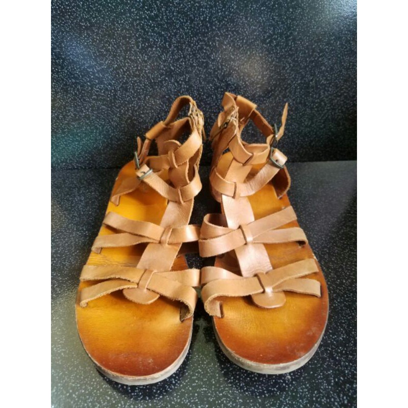Sandal Kulit Wanita Zara Model Gladiator (Second)